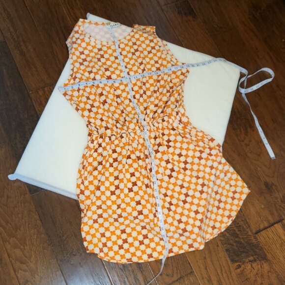 Tilley Dress Orange Burgundy Geometric Print Tank Dress Short Sleeveless Sz XL - Picture 8 of 8